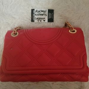 Tory Burch Red Fleming Convertible Shoulder Bag